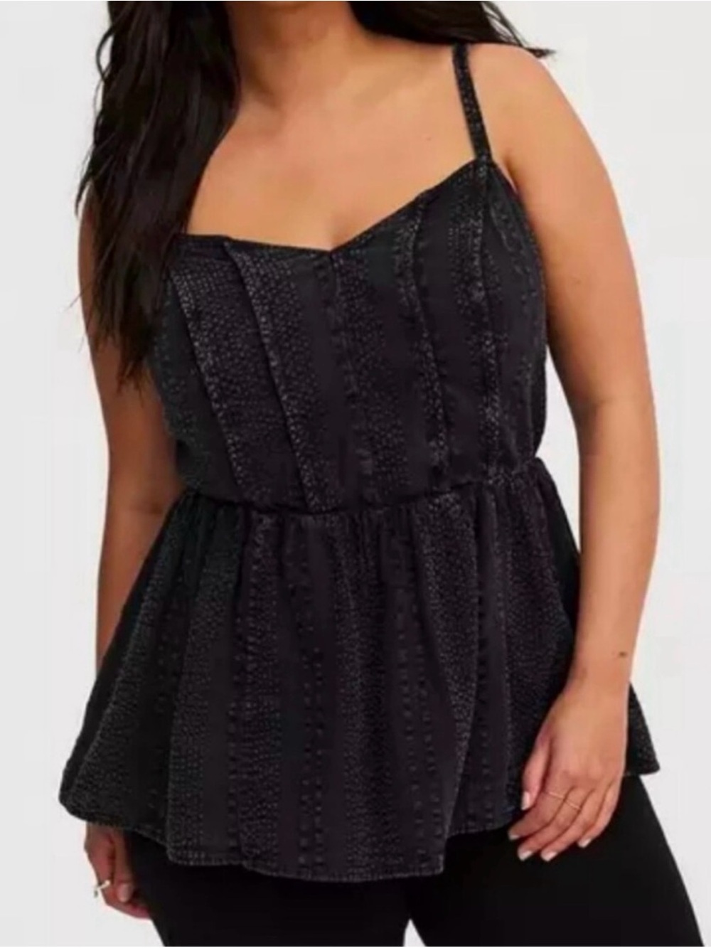 Torrid Black Babydoll Cami Tank Top